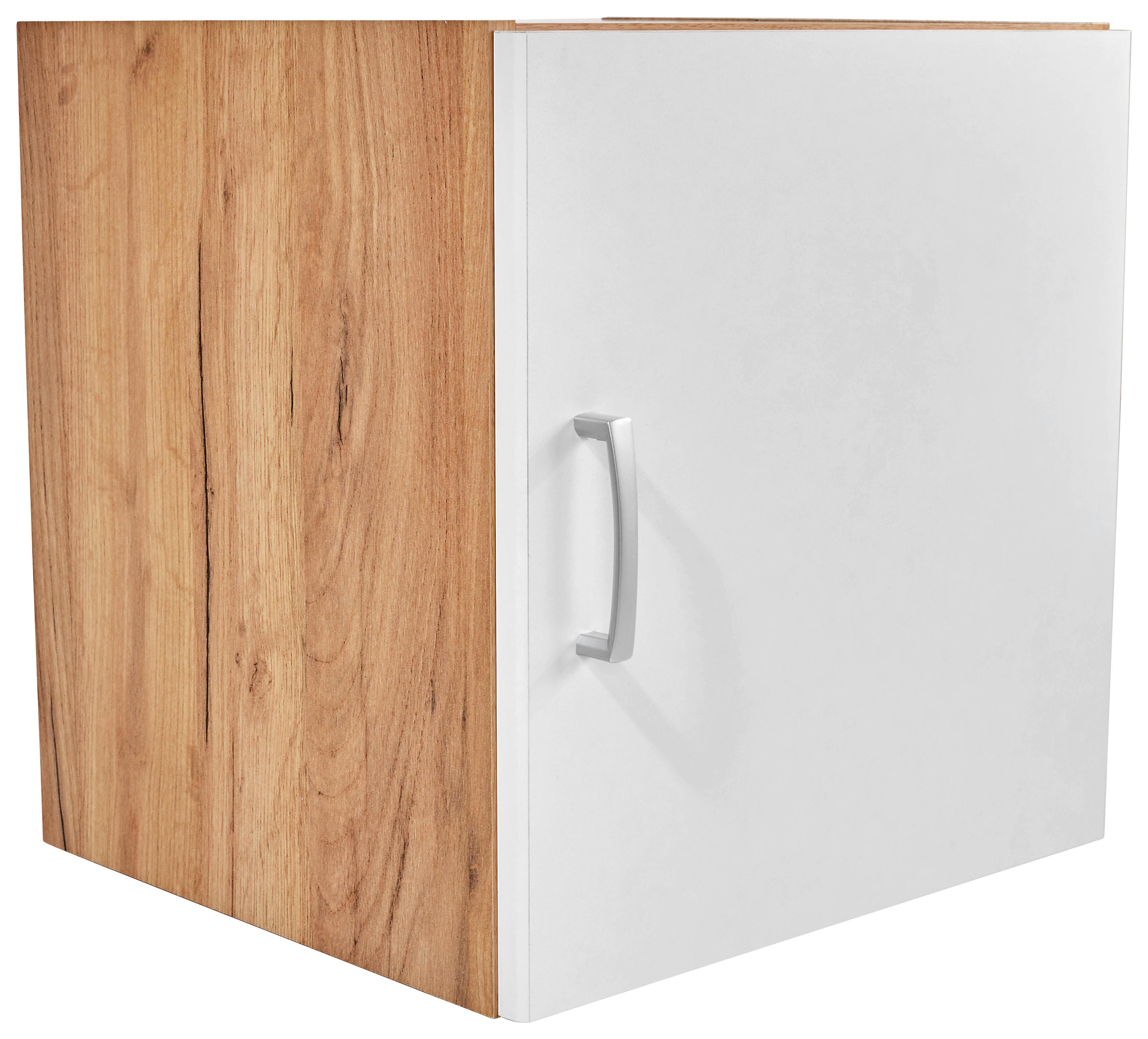 Dulap auxiliar superior Tio - alb/culoare lemn stejar, Konventionell, material pe bază de lemn (45/43/37,5cm)