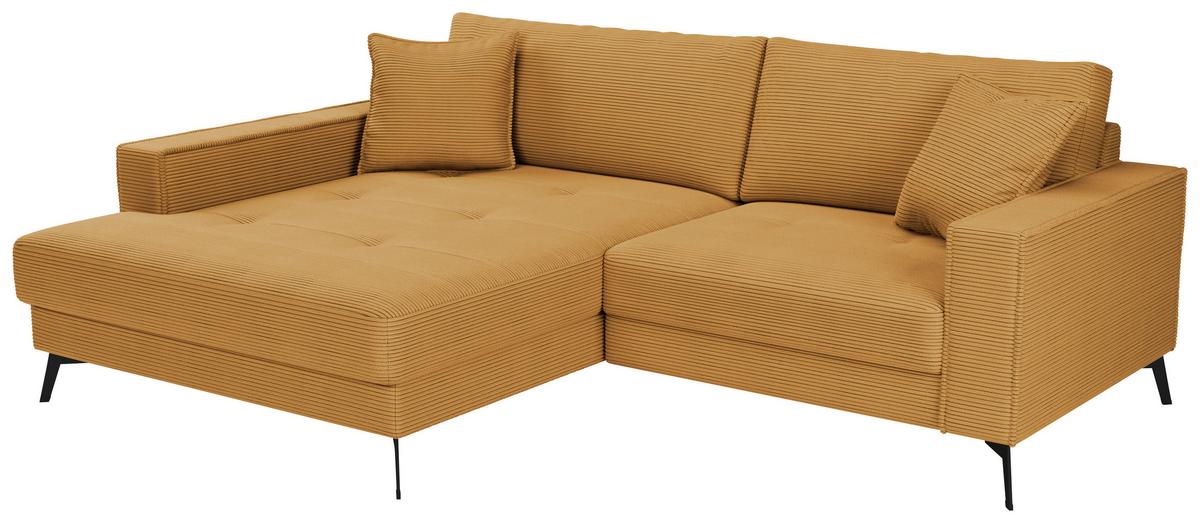 Kutna Garnitura Ted - boje senfa/crna, Trend, tekstil/metal (174/228cm) - Modern Living