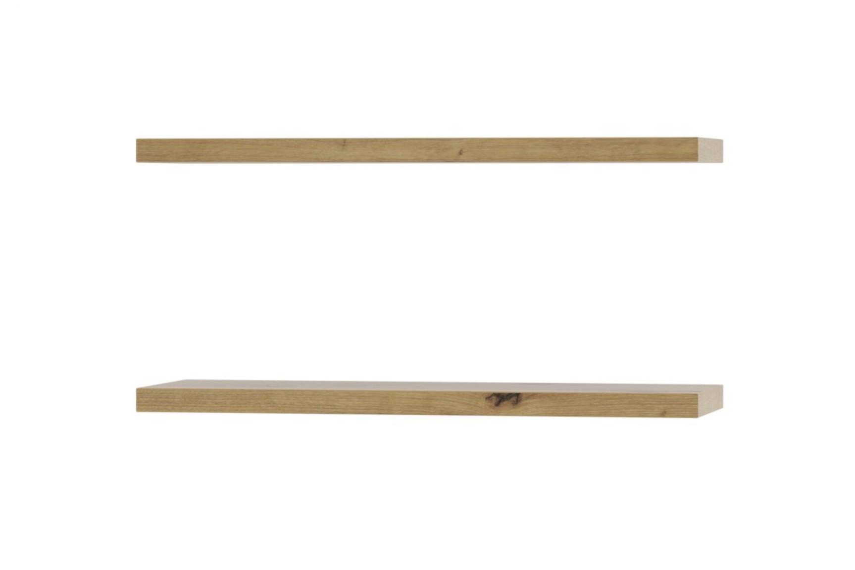 ZESTAW PÓŁEK ŚCIENNYCH EVO - dąb artisan, Design, materiał drewnopochodny (65/3/24cm) - MID.YOU