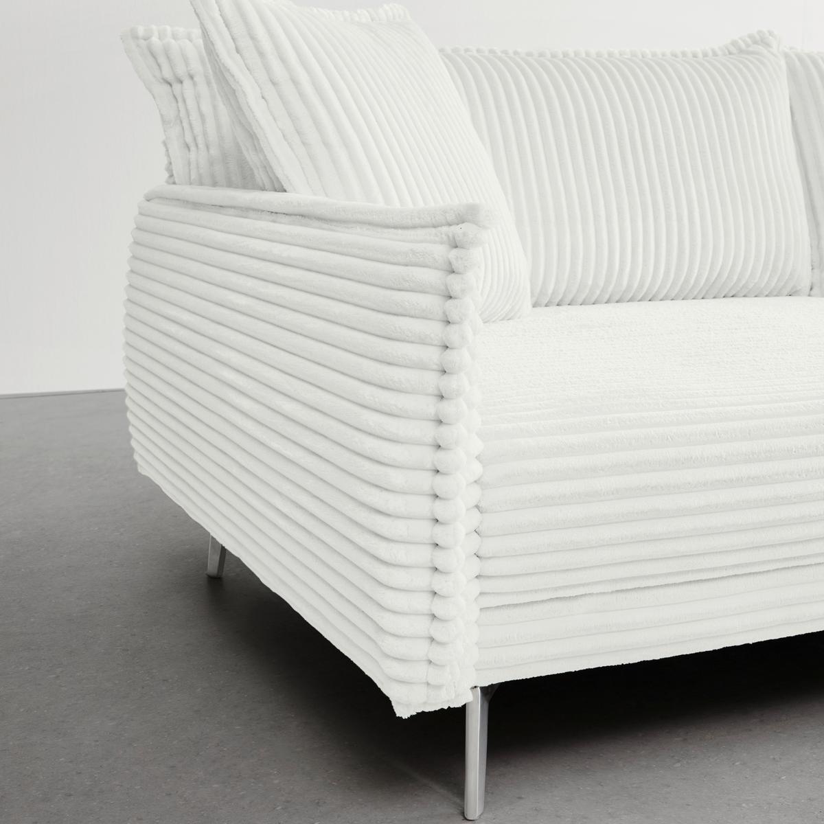 Mega Sofa Kiss - bijela/boje kroma, Moderno, drvo/metal (241/90/117cm) - Mömax
