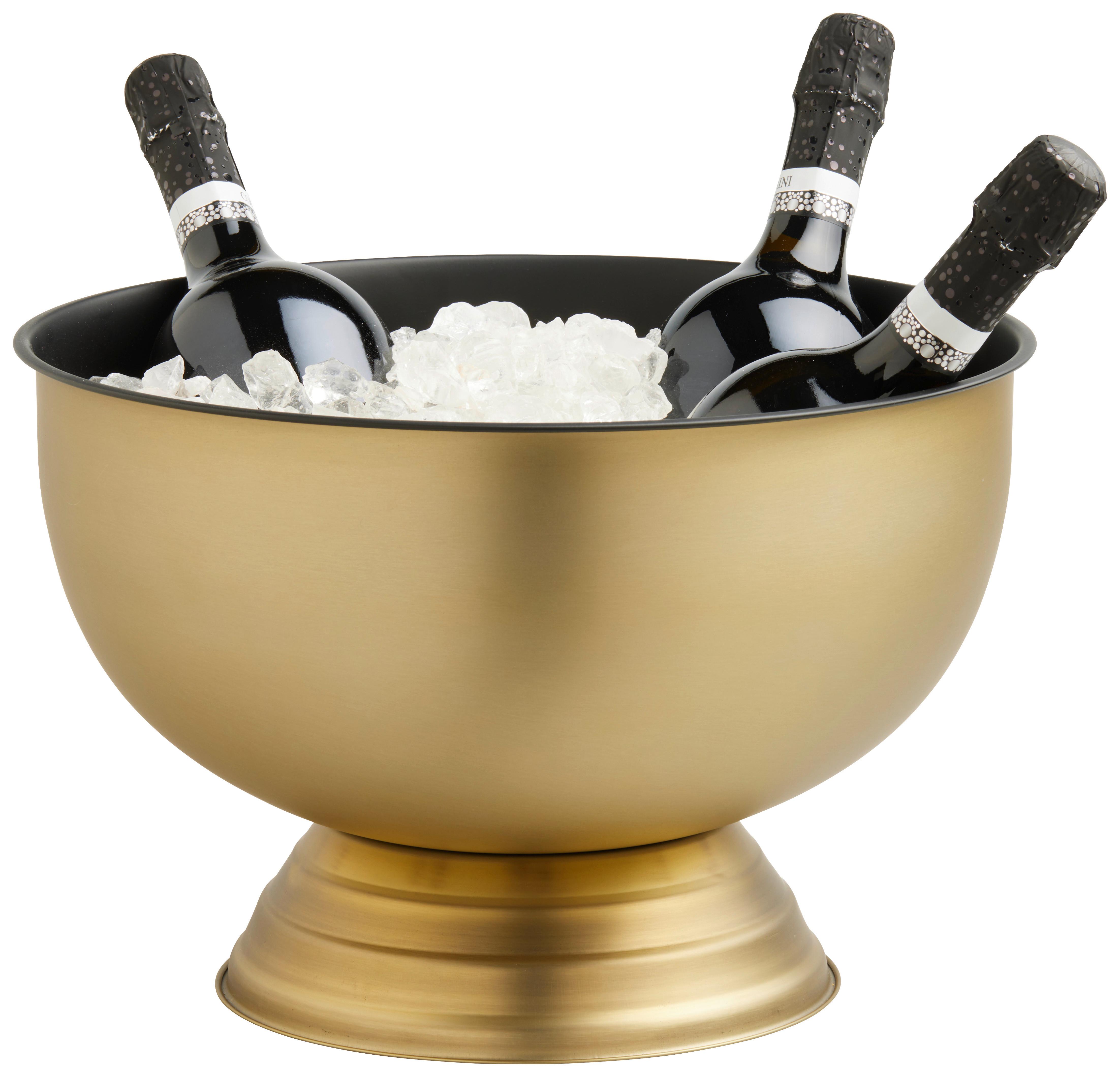 FLASKKYLARE GLAMOUR - svart/guldfärgad, Modern, metall (37/24,3cm) - Mömax