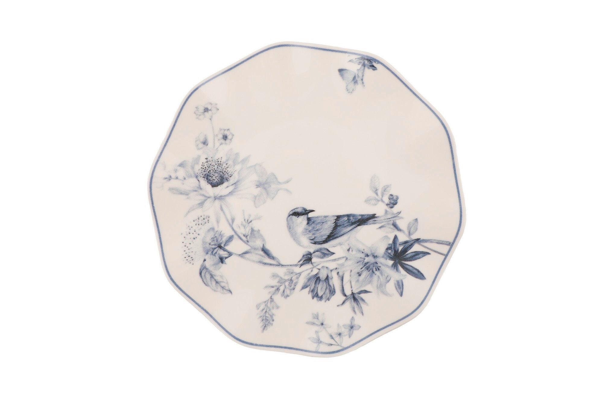 SERWIS OBIADOWO-ŚNIADANIOWY GBSNES24Y4E1891 - niebieski/biały, Basics, ceramika (25cm) - P & B