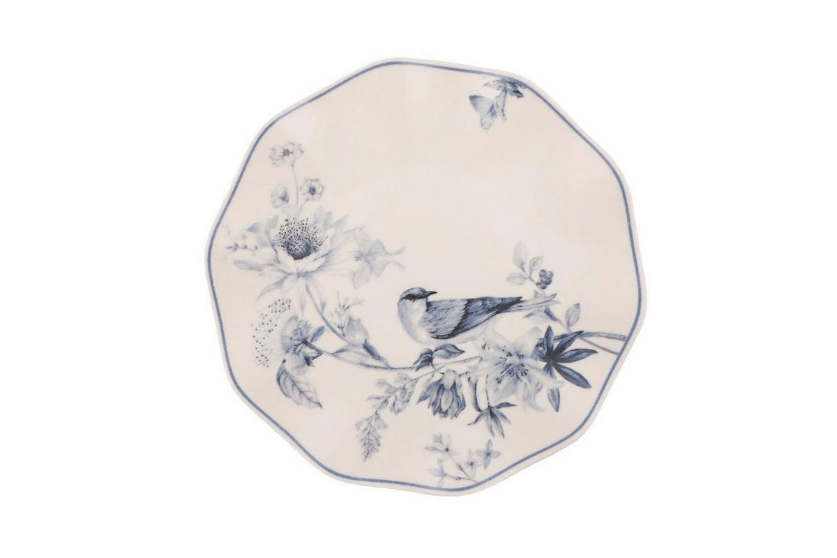 SERWIS OBIADOWO-ŚNIADANIOWY GBSNES24Y4E1891 - niebieski/biały, Basics, ceramika (25cm) - P & B