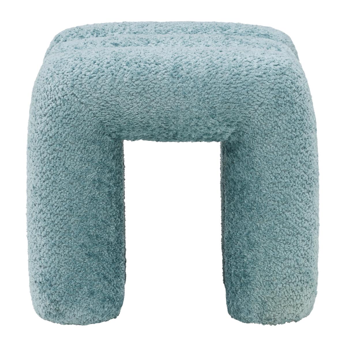 Hocker Nala Blau - Blau, MODERN, Holzwerkstoff/Textil (44/43/42cm) - Premium Living