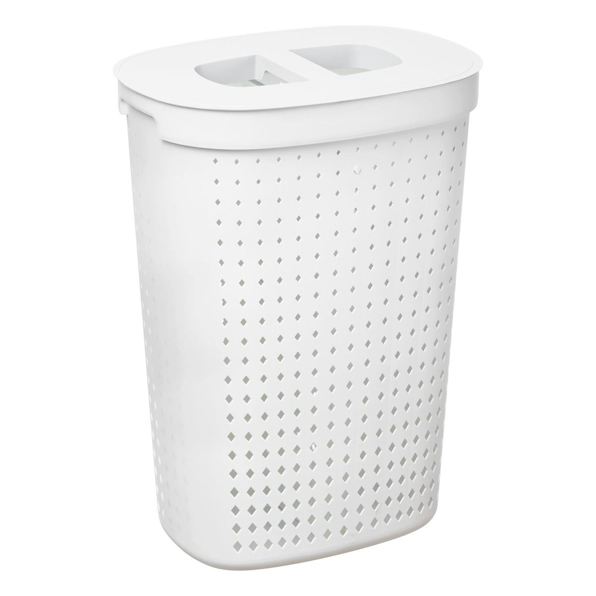 Coș de rufe clasic Seoul - alb, Modern, plastic (46/34/64cm) - Premium Living