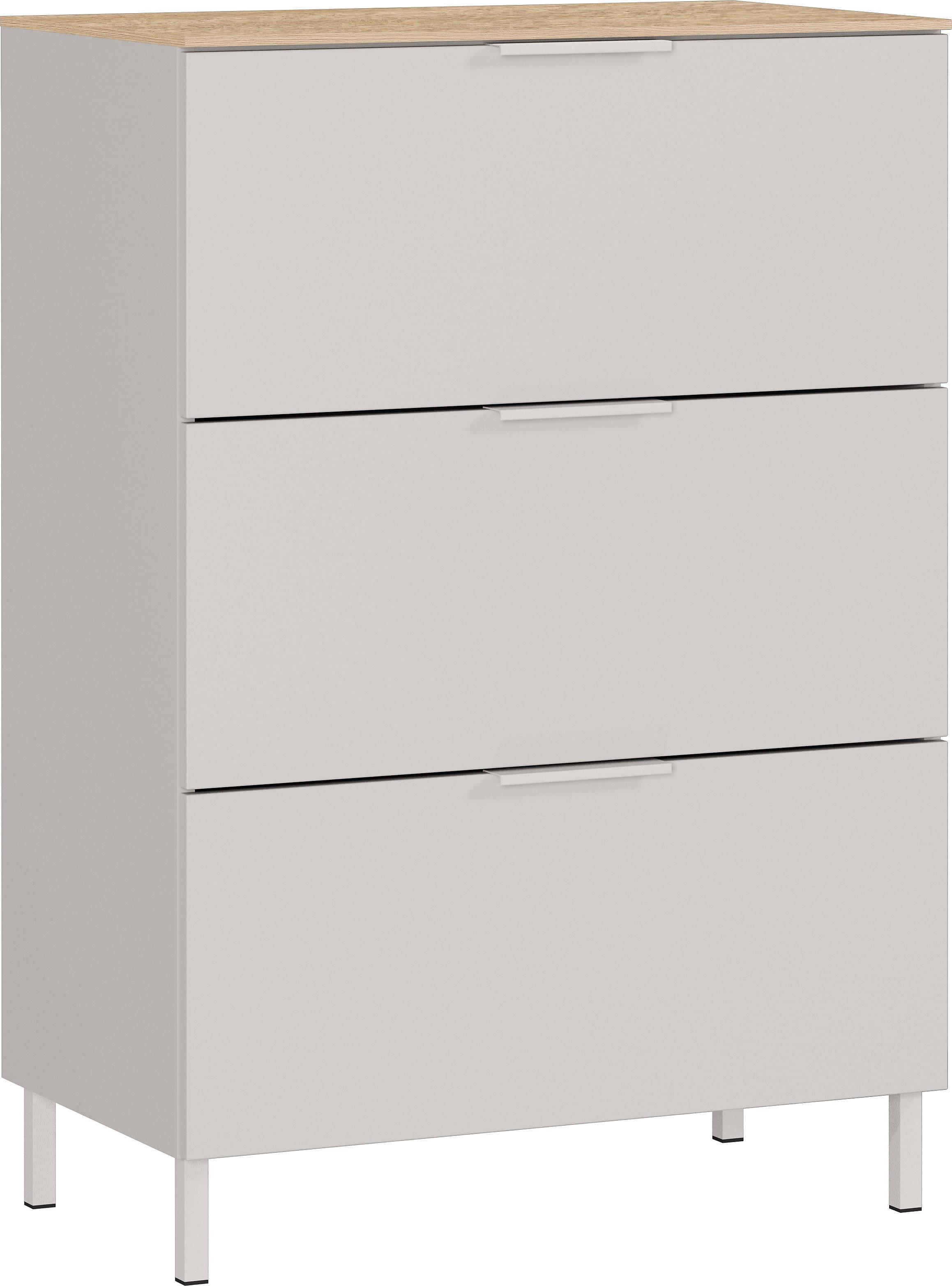 Kommode Gw-Savoca - Kaschmir/Eichefarben, Modern, Holzwerkstoff/Metall (68/98/40cm) - Mömax