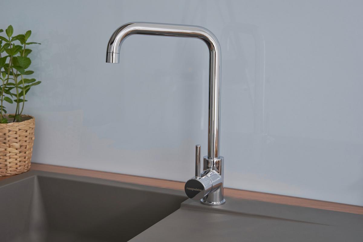 Einbauspüle Denver ca. 78x17x43,5 cm Grau - Grau, Trend, Glas/Kunststoff (78/17/43,5cm) - Respekta