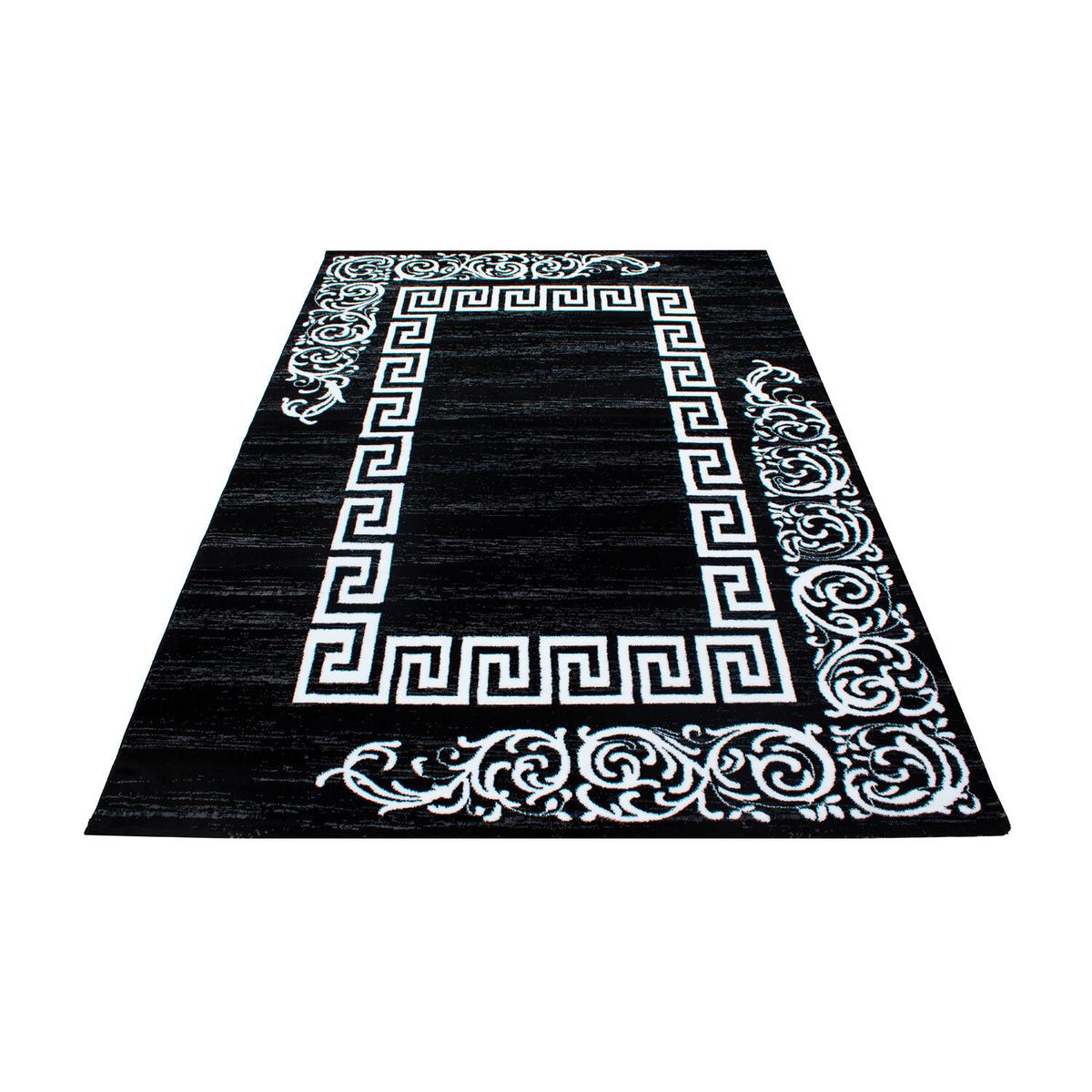 Flachwebeteppich Miami Schwarz ca. 240x340cm - Schwarz, Design, Textil (240/340cm) - Novel