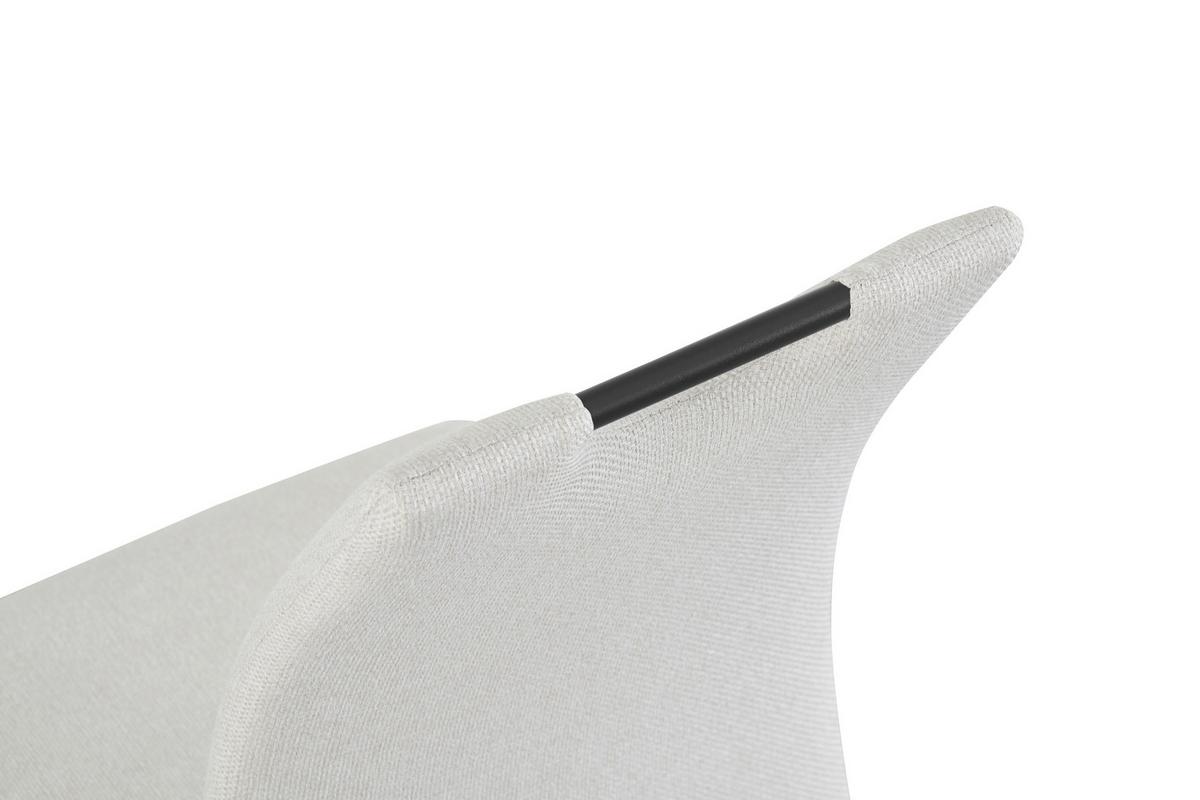 Set Nihajnih Stolov Hanna, Krem Barva, 2 Kos - črna/krem barve, Moderno, kovina/tekstil (43/98/59cm) - MID.YOU