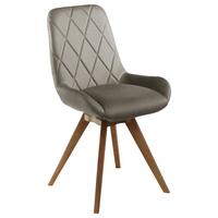 KRZESŁO VINCENT - kolor dębowy/taupe, Konventionell, drewno/tkanina (58/87/64,5cm) - Linea Natura