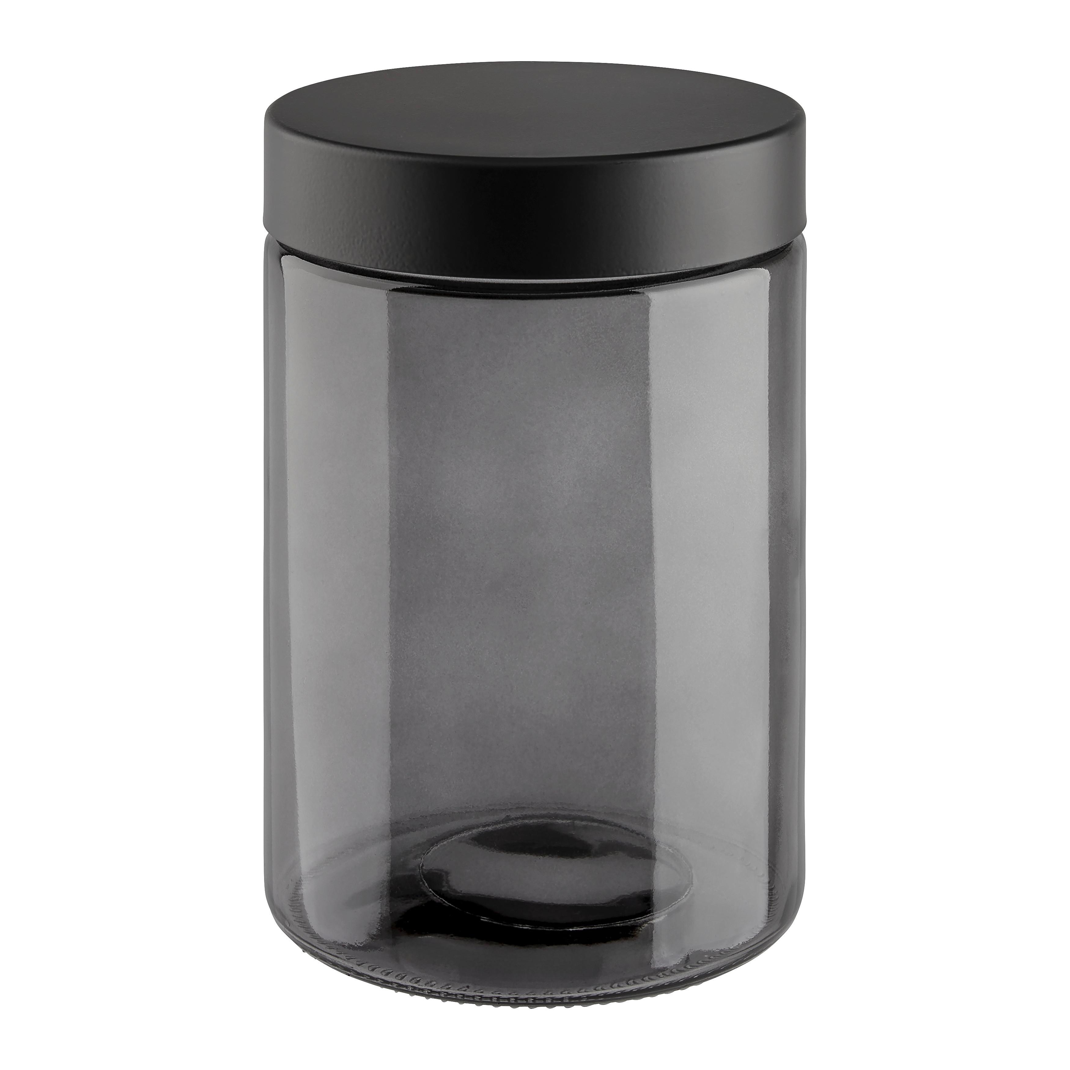 Vorratsdose Magnus Black ca. 1,2 l - Schwarz/Grau, MODERN, Glas/Kunststoff (11/16,5cm) - Mömax
