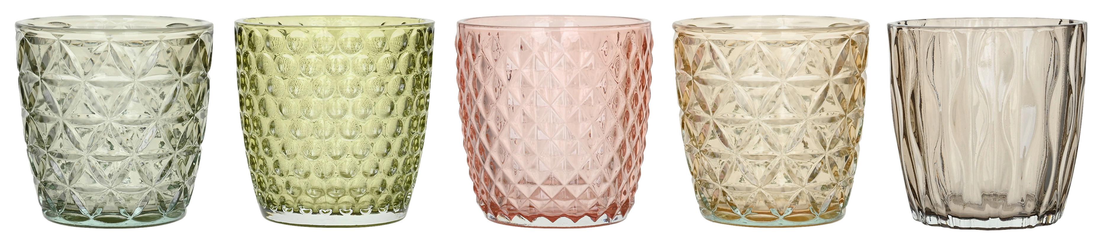 Stojalo Za Čajno Lučko Julia - sivobež/rumena, steklo (9/9cm) - Modern Living