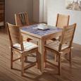 Esstisch in Naturfarben - Multicolor/Naturfarben, LIFESTYLE, Holz/Keramik (80/76/80cm) - PREMIUM LIVING