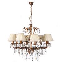 Kristall-Hängeleuchte Karen Bronzefarben max. 6 Watt - Bronzefarben, Design, Glas/Metall (80/105cm)