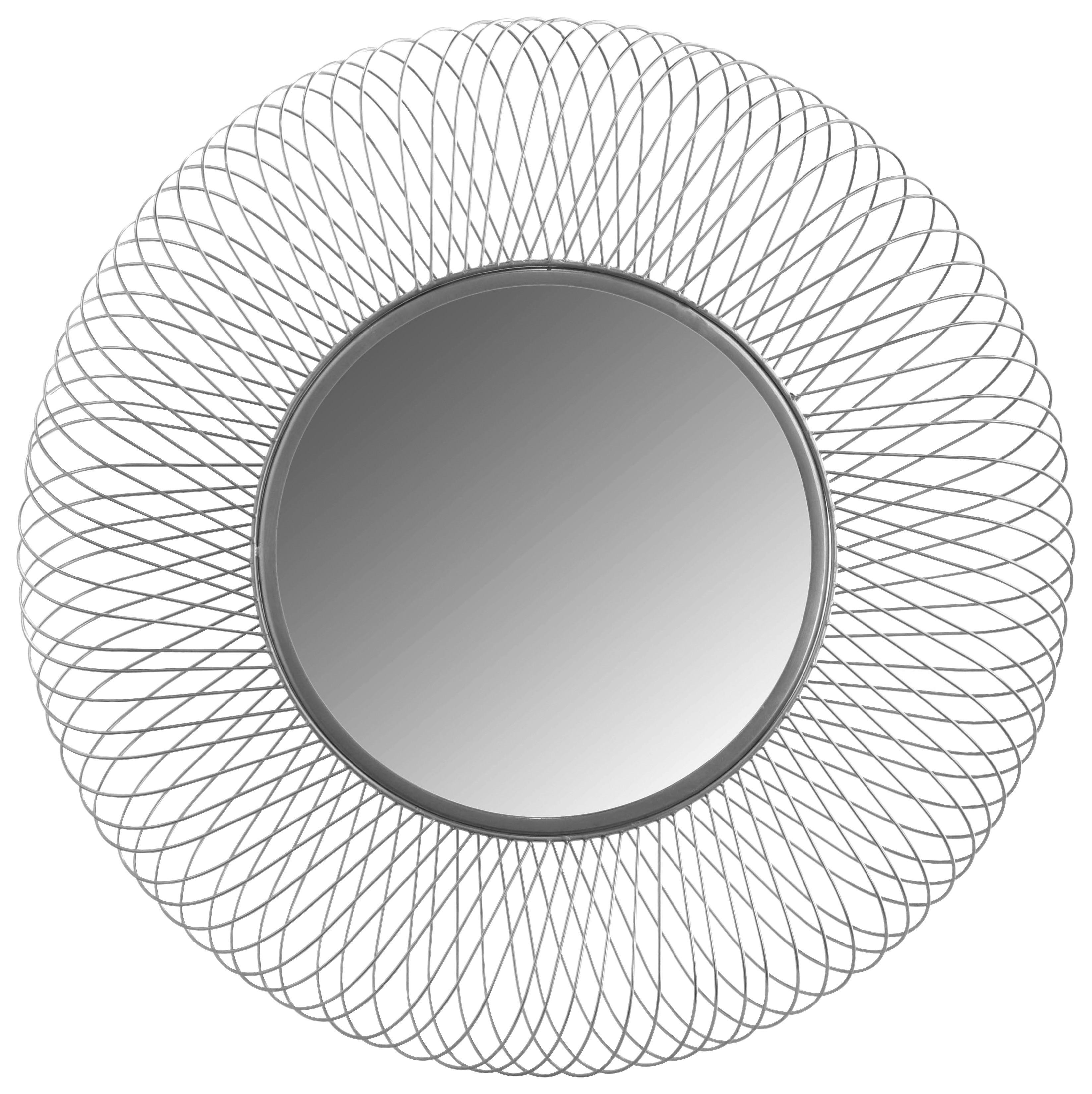 Fali Tükör Duke 425 Silber - ezüstszínű, Basics, faalapú anyag/üveg (75/75/10cm) - Kayoom