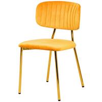 SET DE CHAISES GISELLE 125 - orange/doré, Design, métal/matière synthétique (47/80/51cm) - Kayoom