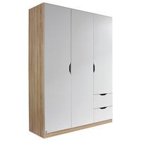 DULAP USI ROTATIVE FREISING - stejar Sonoma/alb, Modern, material pe bază de lemn (136/197/54cm) - Modern Living