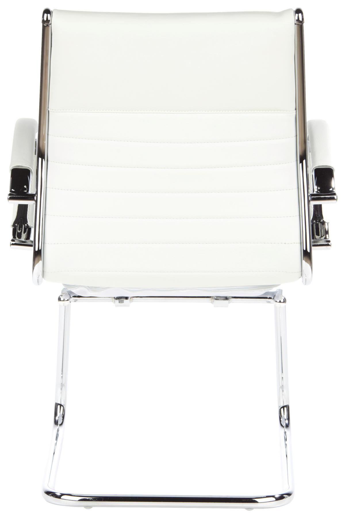 Konferenčni Stol Parma V, Kremno Bela - barve kroma/krem barve, Moderno, kovina/tekstil (62/94/46cm) - MID.YOU
