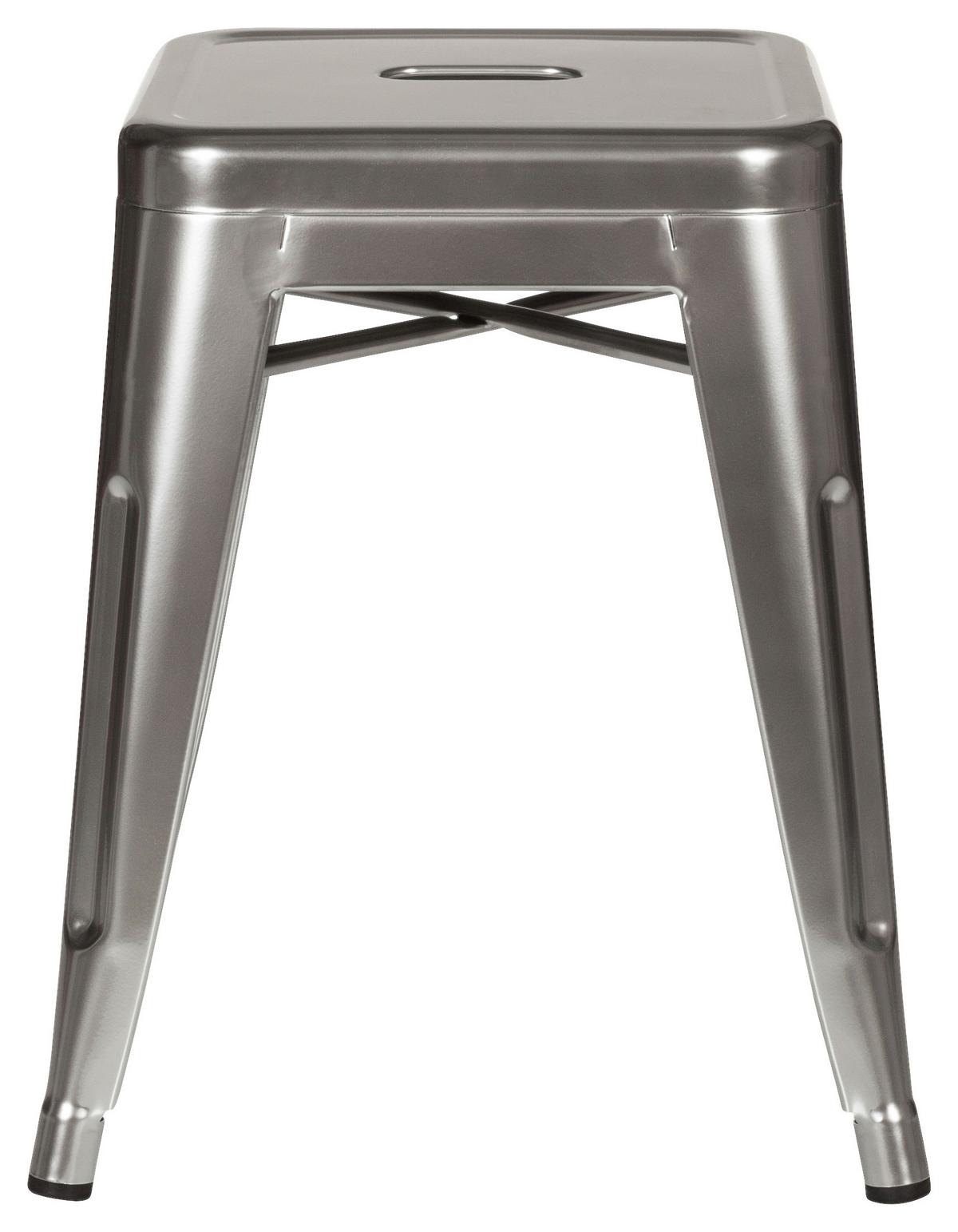 Tabure Vantaggio, Platinasta Barva - platinaste barve, Basics, kovina (39/46/39cm) - MID.YOU