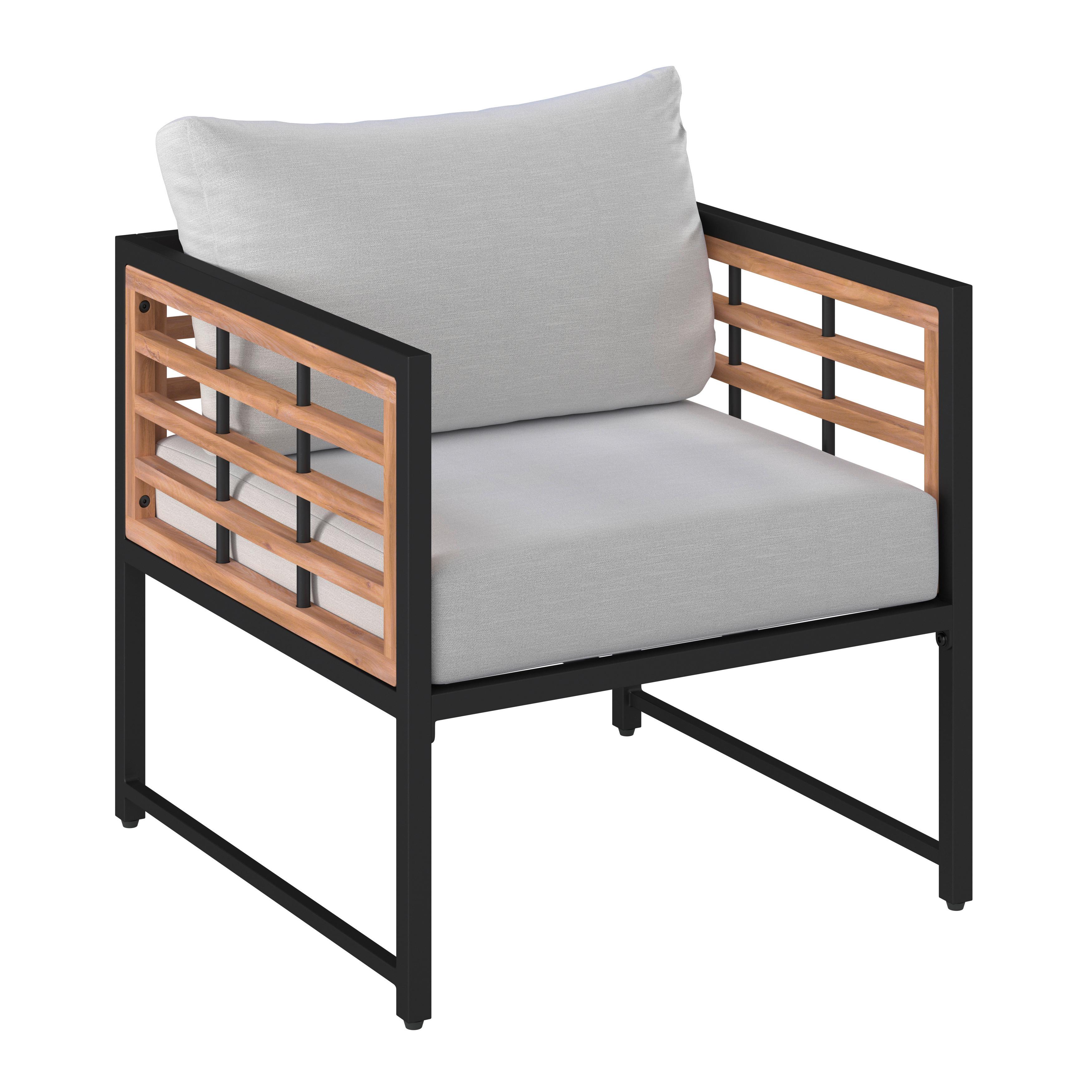 FOTEL TARASOWY ARGOS - Modern, metal/drewno (65/67,5/63,5cm) - Ambia Garden