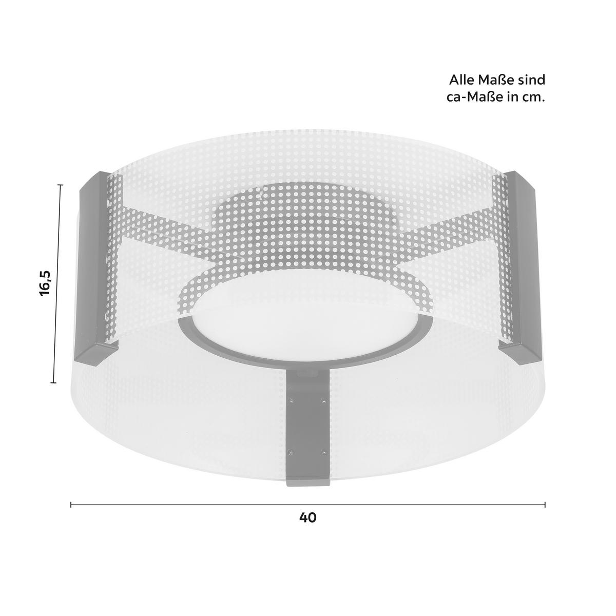 LAMPA SUFITOWA LED MARGE - czarny/biały, Modern, tworzywo sztuczne/metal (40/16,5cm) - Bessagi Home