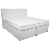 Boxspring Krevet Luminosa - bijela/crna, Moderno, tekstil/plastika (180/200cm)
