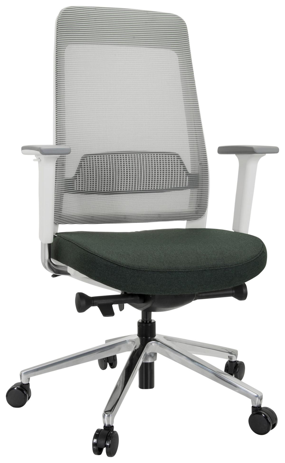 Pisarniški Stol Chiaro T2 White, Črna, Siva - siva/črna, Moderno, kovina/umetna masa (67/118/63cm) - MID.YOU