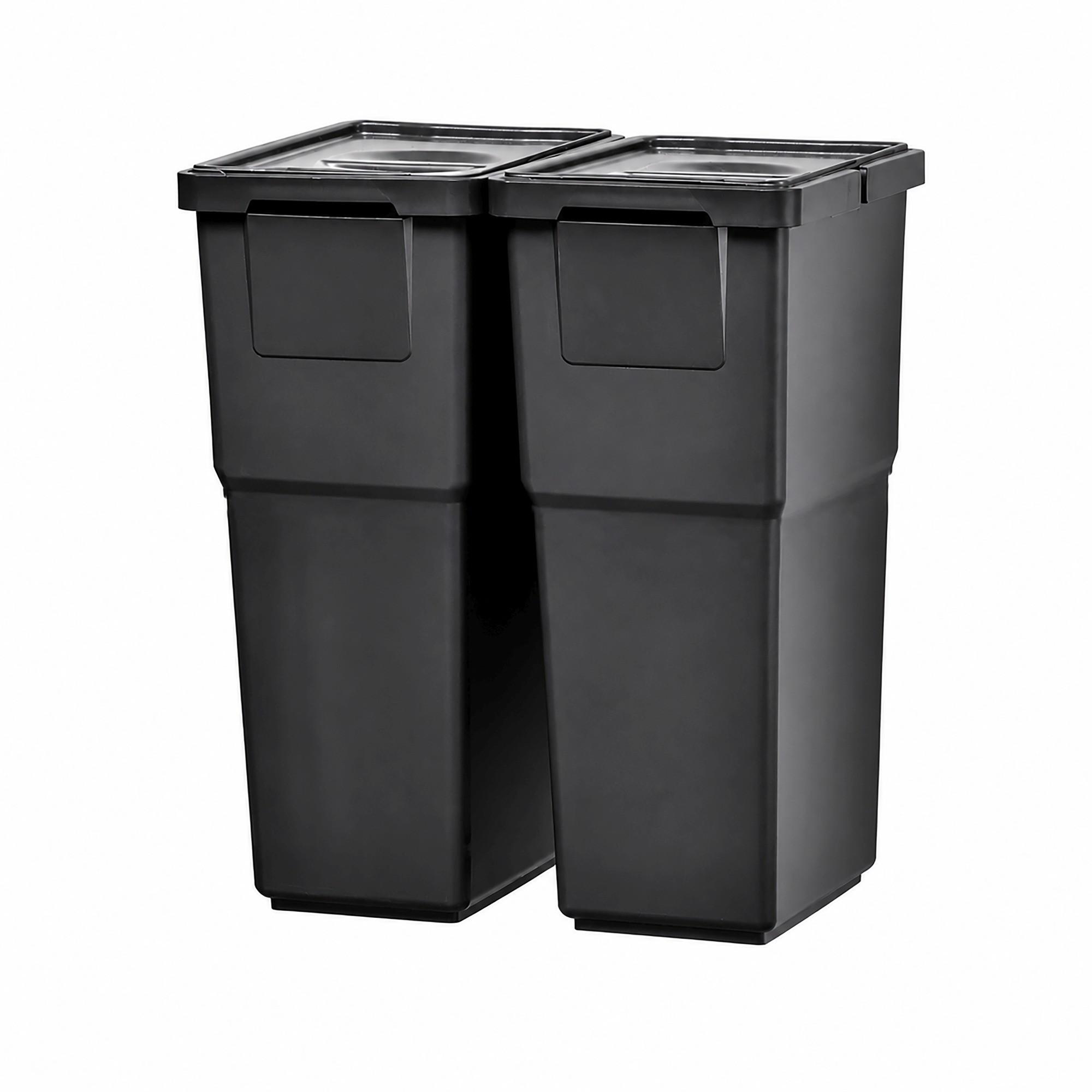 Einbauabfallsammler 606112 Anthrazit - Anthrazit, MODERN, Kunststoff (31,5/35/23cm) - Vogt