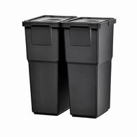 Einbauabfallsammler 606112 Anthrazit - Anthrazit, MODERN, Kunststoff (31,5/35/23cm) - Vogt