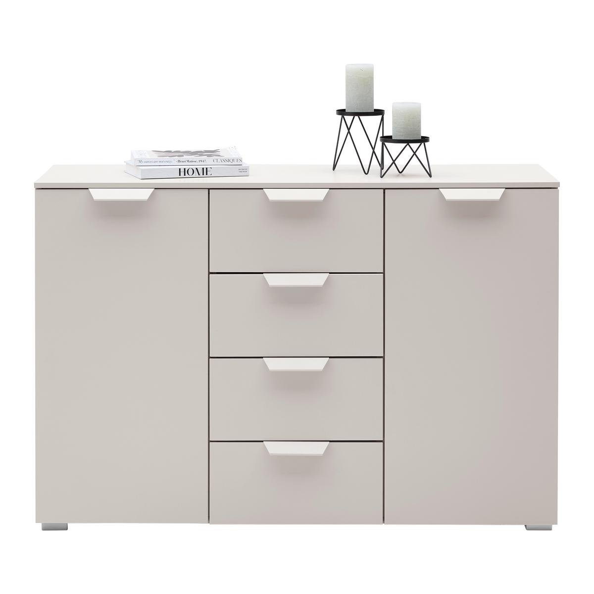 Kommode Briona Champagnerfarben - Champagner, KONVENTIONELL, Holzwerkstoff/Metall (120/80/42cm) - Premium Living