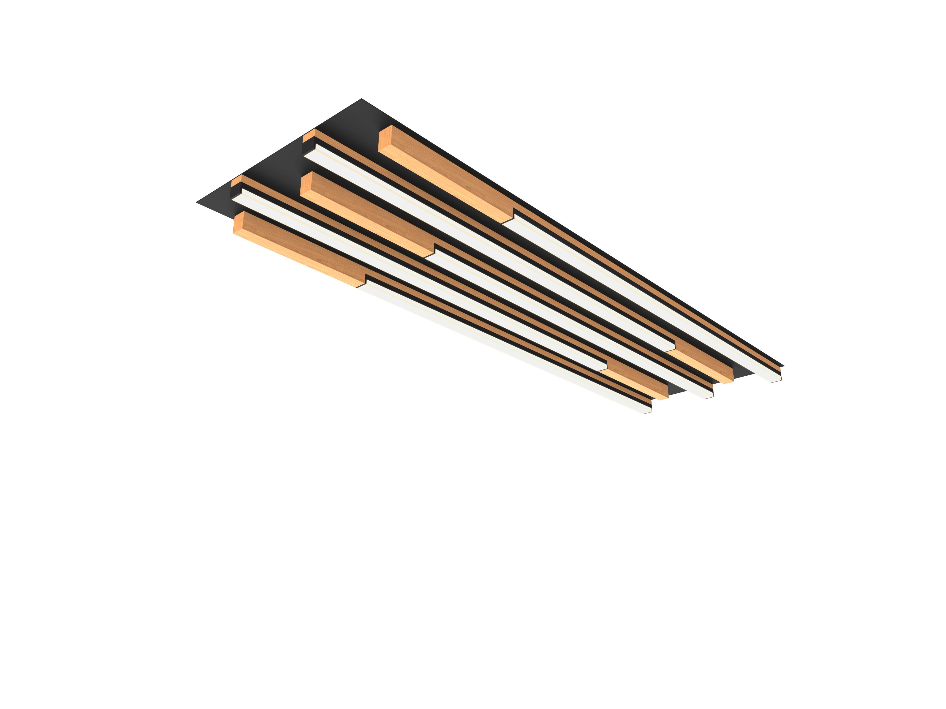 LAMPA SUFITOWA LED 9031-506L - czarny, Natur, tworzywo sztuczne/metal (28,5/95/6,7cm) - Wofi