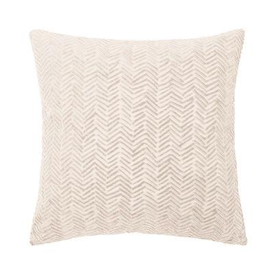 PODUSZKA DEKORACYJNA ZIGZAG WHITE - szarobiały, Basics, tkanina (45/45cm)