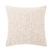PODUSZKA DEKORACYJNA ZIGZAG WHITE - szarobiały, Basics, tkanina (45/45cm)