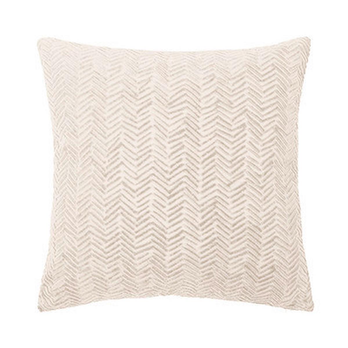 PODUSZKA DEKORACYJNA ZIGZAG WHITE - szarobiały, Basics, tkanina (45/45cm)