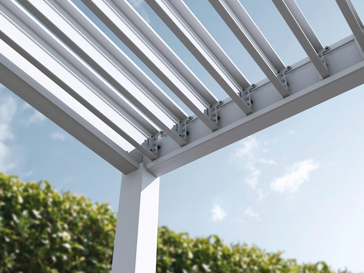 PERGOLA CLASSIC 3X4M WEISS - Weiss, Basics, Metall (400/255/300cm) - Gardenson