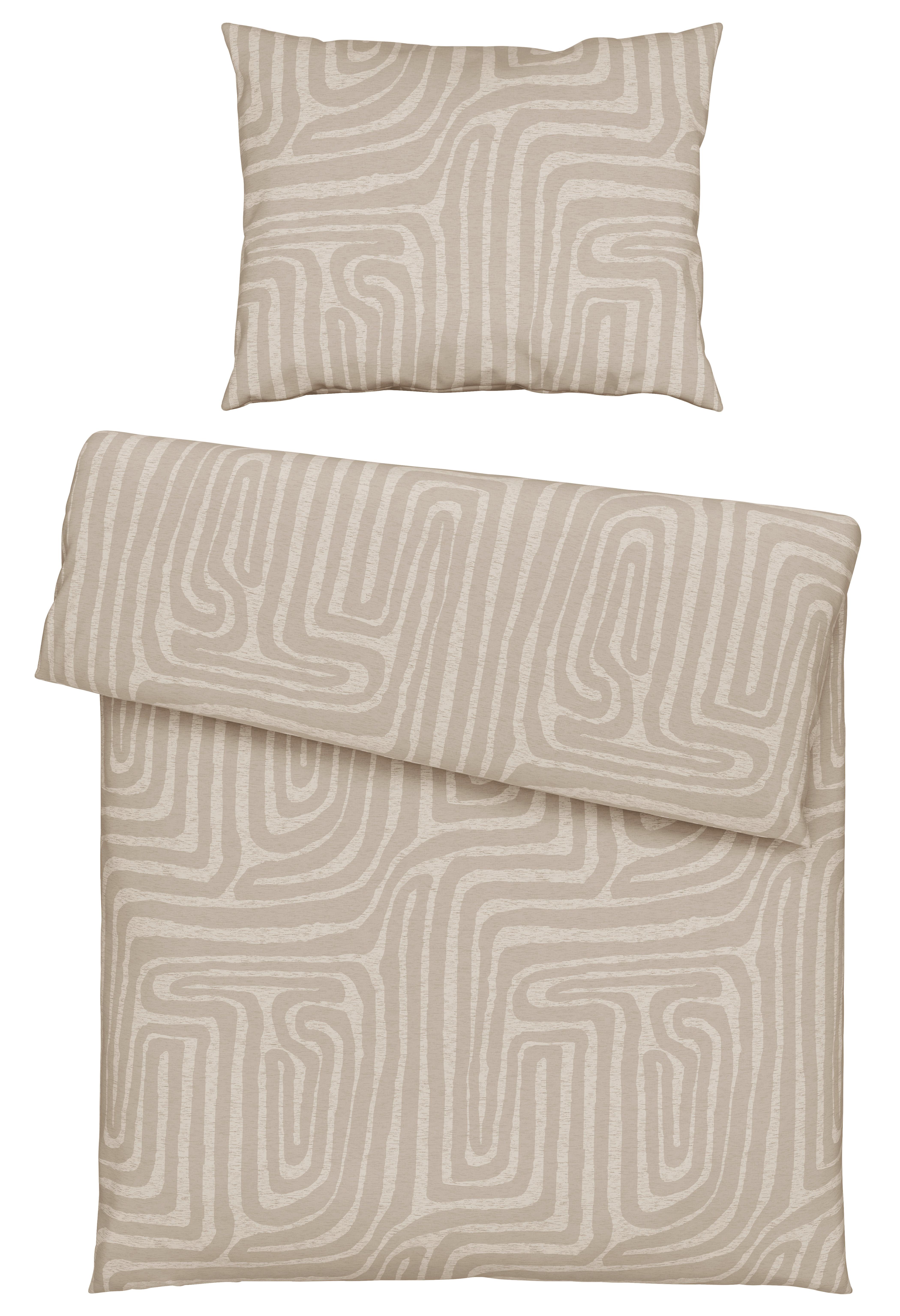Bettwäsche Liam in Beige ca. 140x200cm - Beige, MODERN, Textil (140/200cm) - Modern Living
