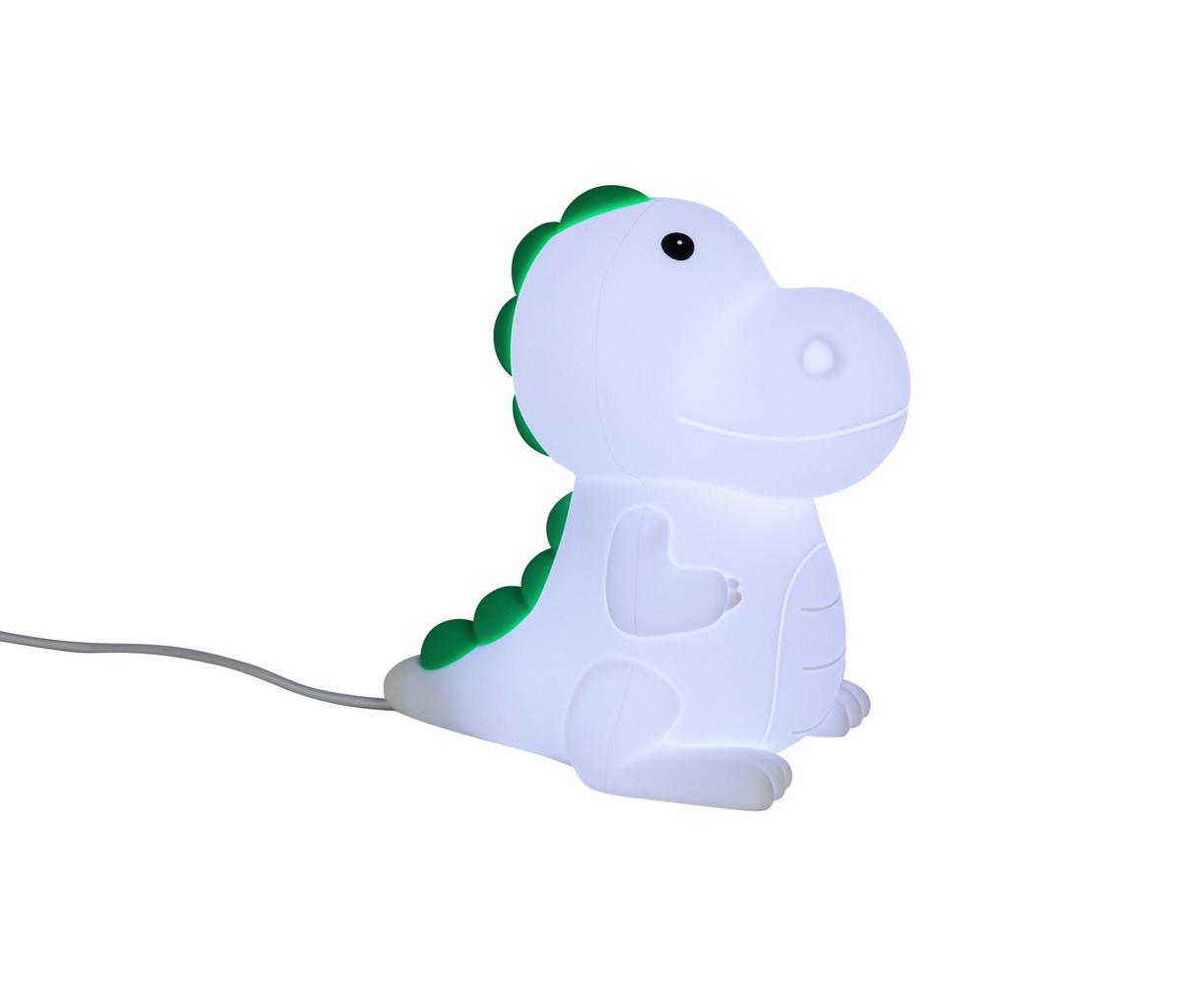 Nočna Lučka Dino - bela, Moderno, umetna masa (8,5/13,8/13,5cm) - Mömax