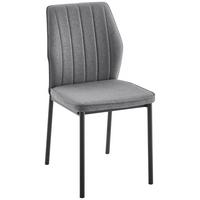 Stuhl Mia 2 Dunkelgrau/Schwarz - Dunkelgrau/Schwarz, Basics, Textil/Metall (44/86/52cm) - Based