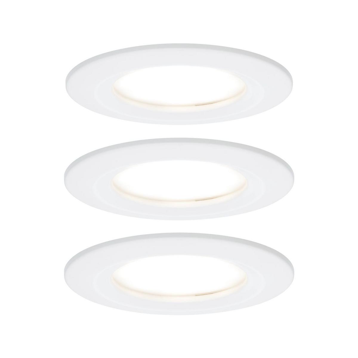 LED-Deckenleuchte Nova max. 3x 6,5 Watt, 3-teilig - Alufarben/Weiß, Basics, Metall (7.8cm) - Paulmann