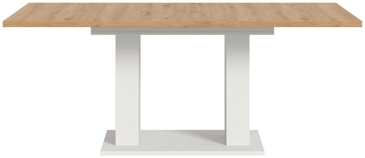 Ausziehtisch Marlon ca. 150-190 cm Eiche/Weiß - Eiche Artisan/Weiß, KONVENTIONELL, Holzwerkstoff (150-190/90/76cm)