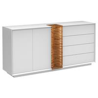 Sideboard Weiss/eichefarben - Weiss/Eichefarben, Modern, Holz/Holzwerkstoff (170/85,5/40cm) - Premium Living