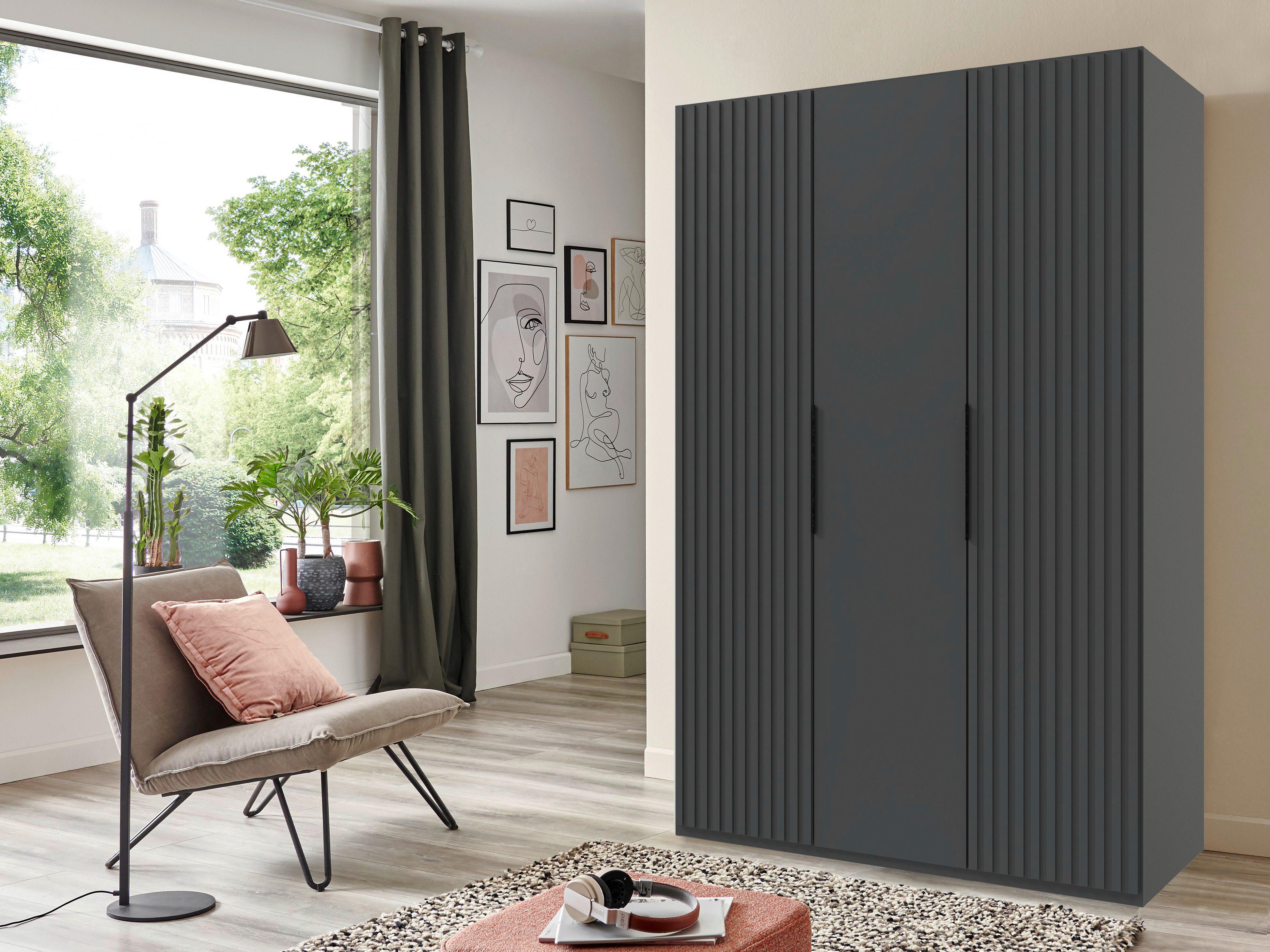 DULAP USI DECORATIVE ANDORRA - grafit, Modern, material pe bază de lemn (150/216/58cm) - Modern Living