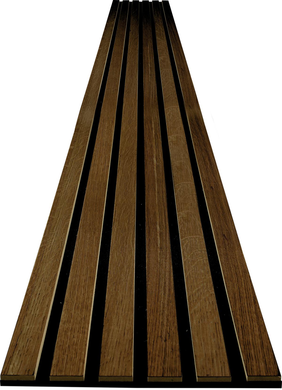 Akustikpaneel Eiche/Mokka - Eiche dunkel, KONVENTIONELL, Holz/Kunststoff (250/30/1.1cm) - Novel