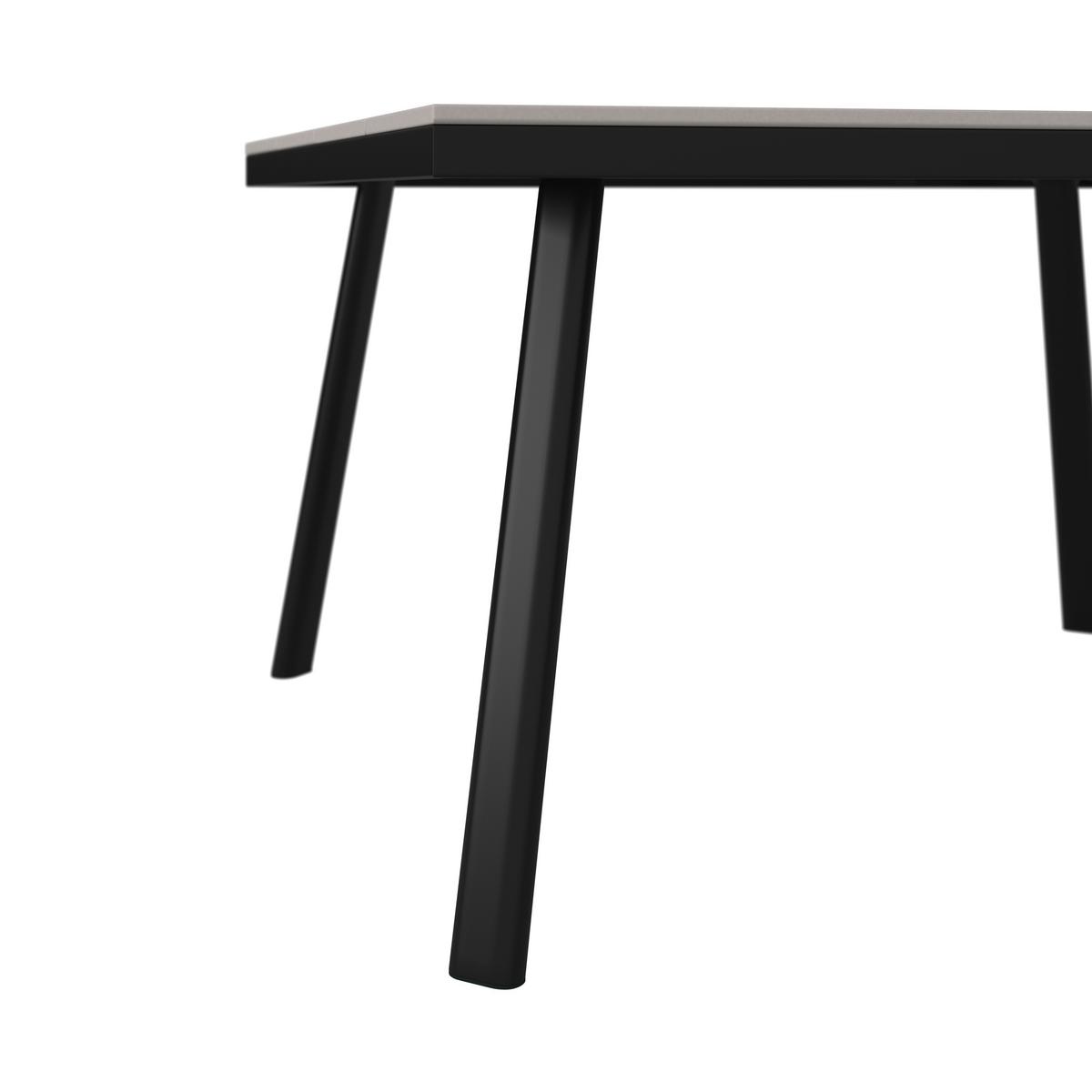 SALON DE JARDIN REPAS ELISA - Schwarz/Grau, Modern, Kunststoff/Textil (238/74/75cm) - Bessagi Garden