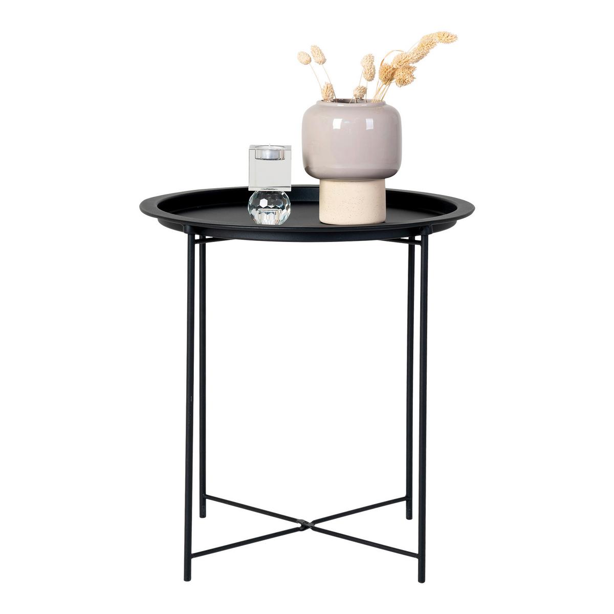 Beistelltisch Bastia Schwarz ca. 47x47x50 cm - Schwarz, Design, Metall (47/47/50cm) - MID.YOU