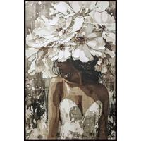 Slika Na Platnu Flower Lady - barve wenge/večbarvno, Moderno, umetna masa/tekstil (62,4/92,4cm) - Mömax