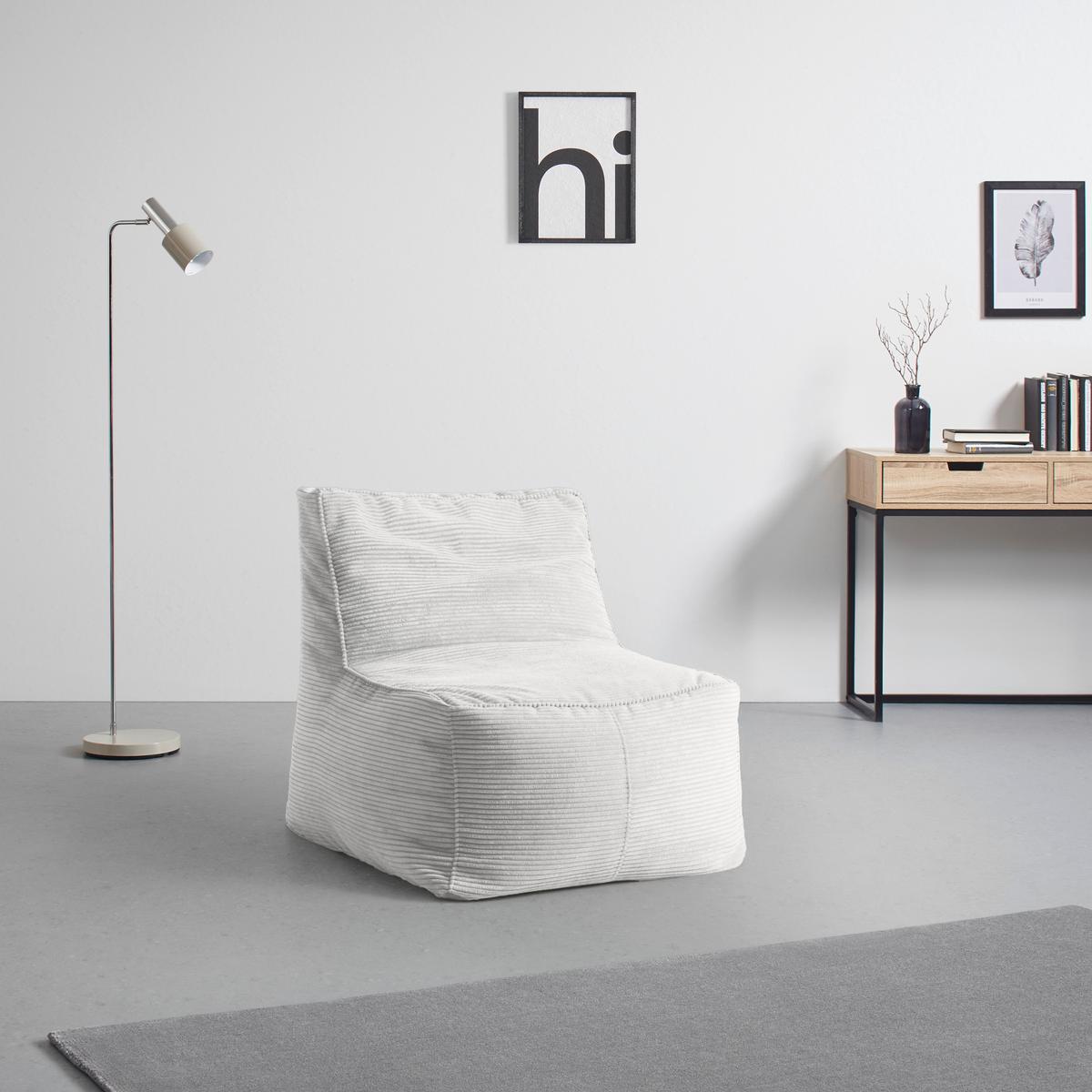 Sitzsack Caroline Weiß - Weiß, MODERN, Textil (75/84/88cm) - Mömax