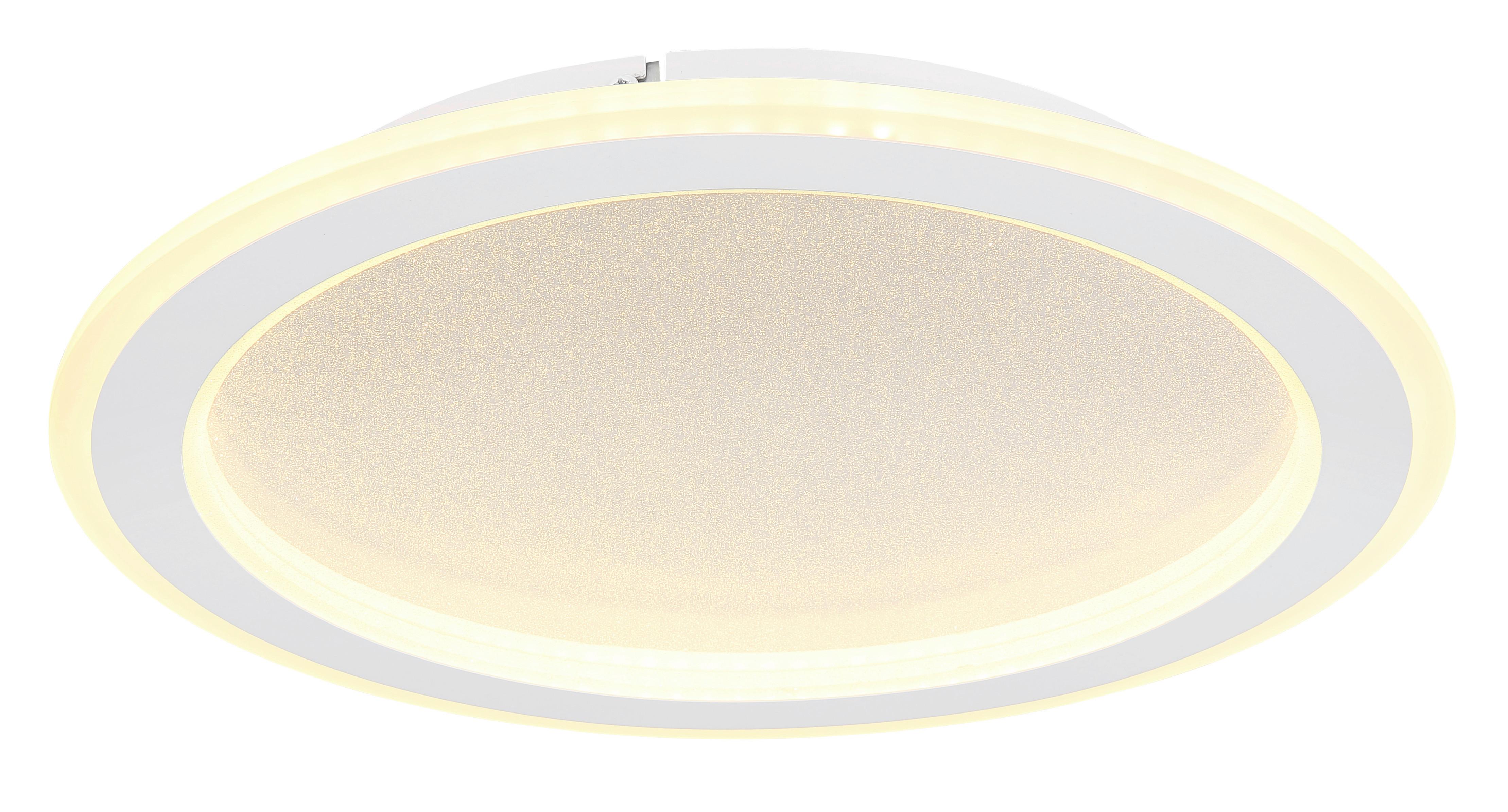 LED-Deckenleuchte Tini Opal/Weiß max. 24 Watt - Opal/Weiß, KONVENTIONELL, Kunststoff/Metall (40/5cm) - Globo
