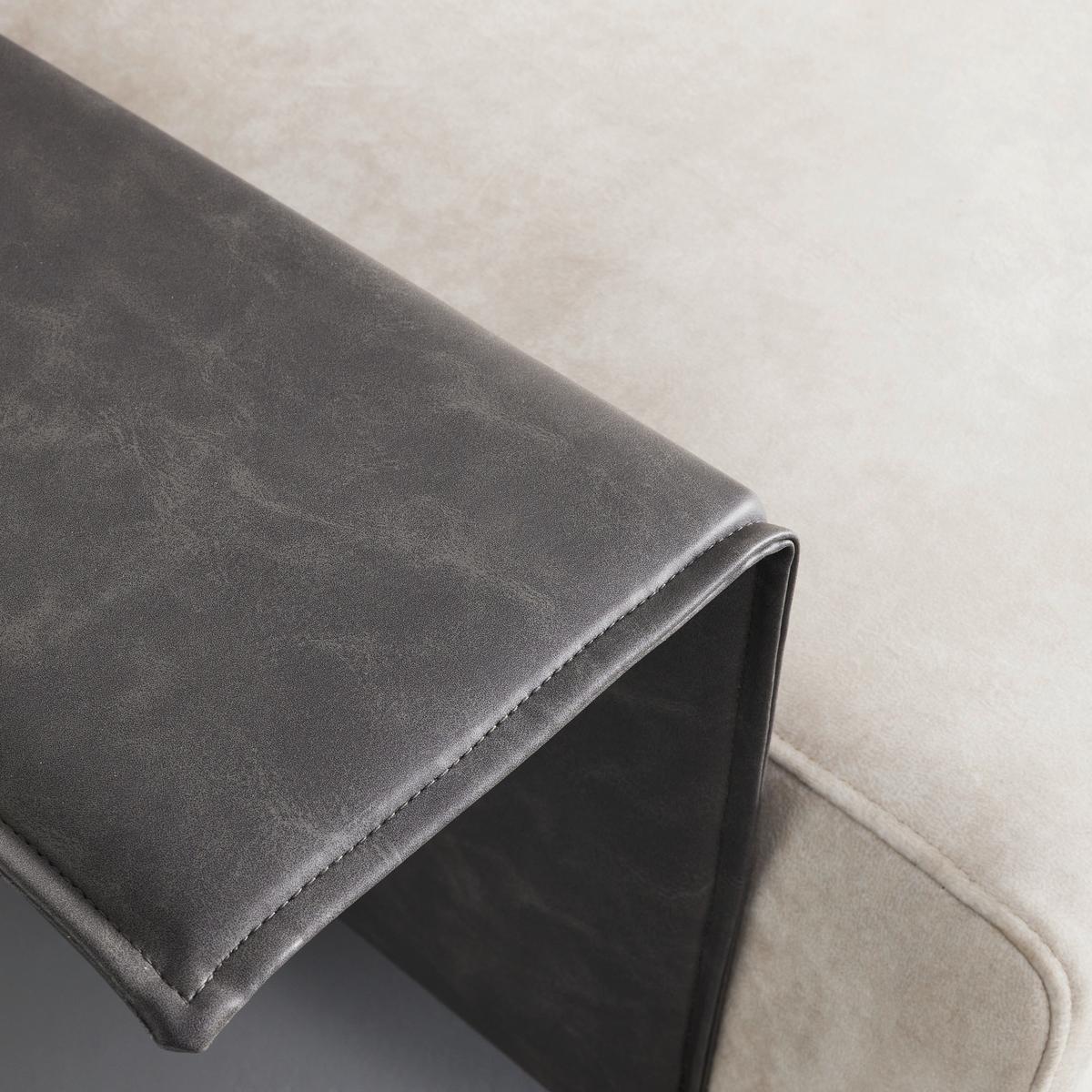 Kutna Garnitura Donna - siva/srebrne boje, Moderno, drvo/metal (345/68/176cm) - Bessagi Home