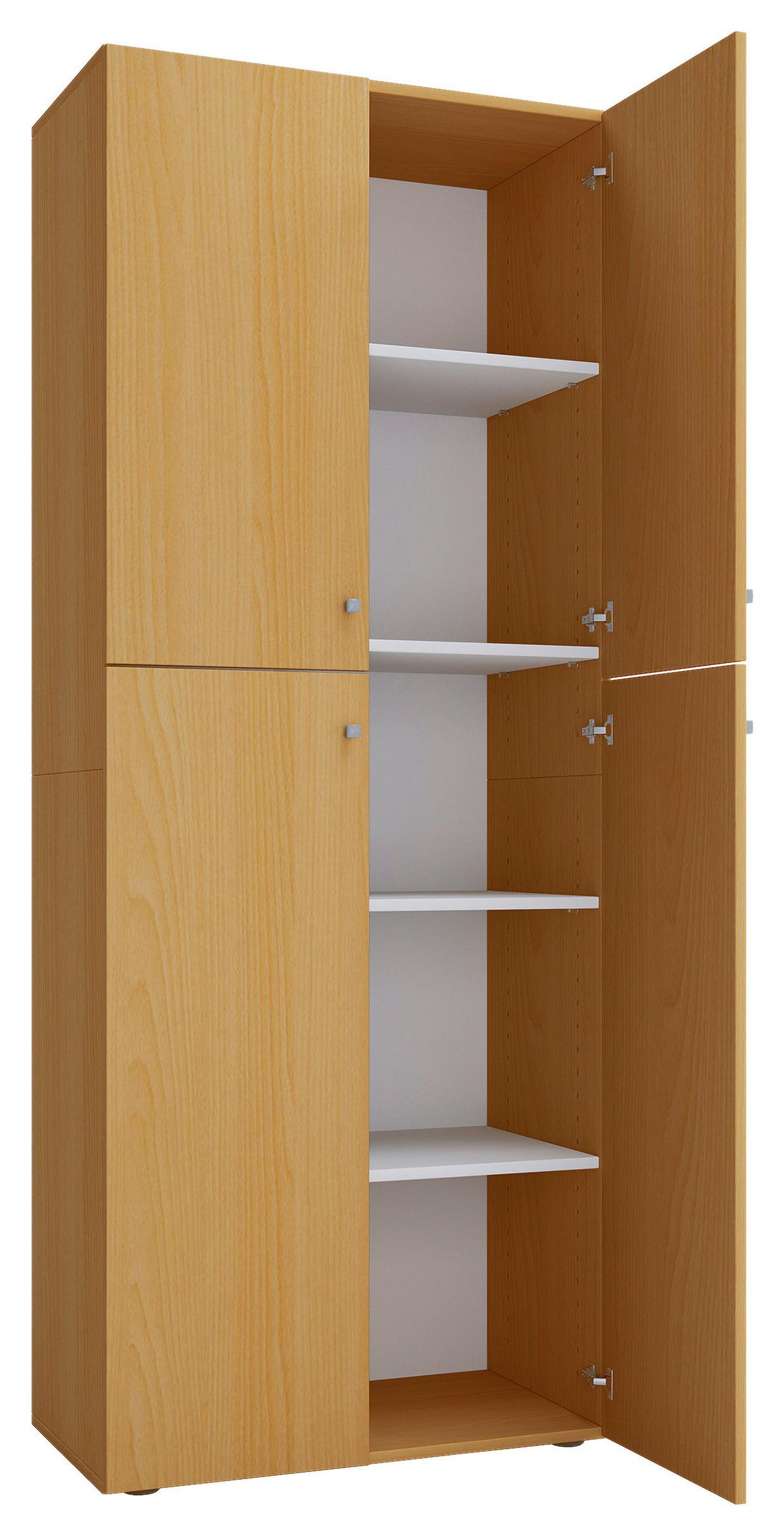 Pisarniška Omara Lona, Bukev - barve bukve, Konvencionalno, leseni material (70/182/37cm) - MID.YOU